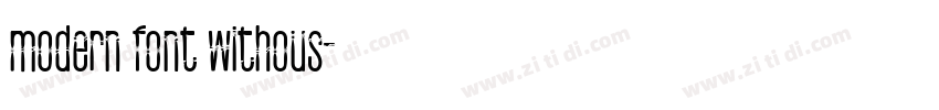 modern font withous字体转换